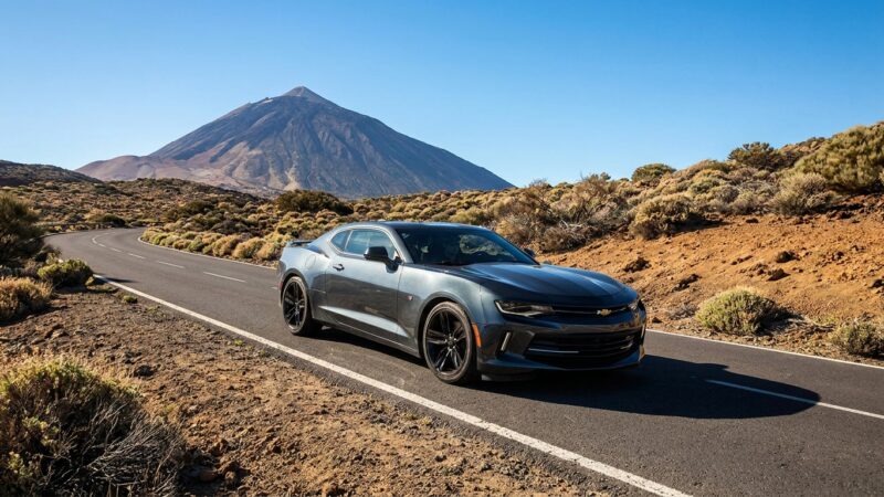 Chevrolet Camaro á Tenerife: aksturspróf á veginum